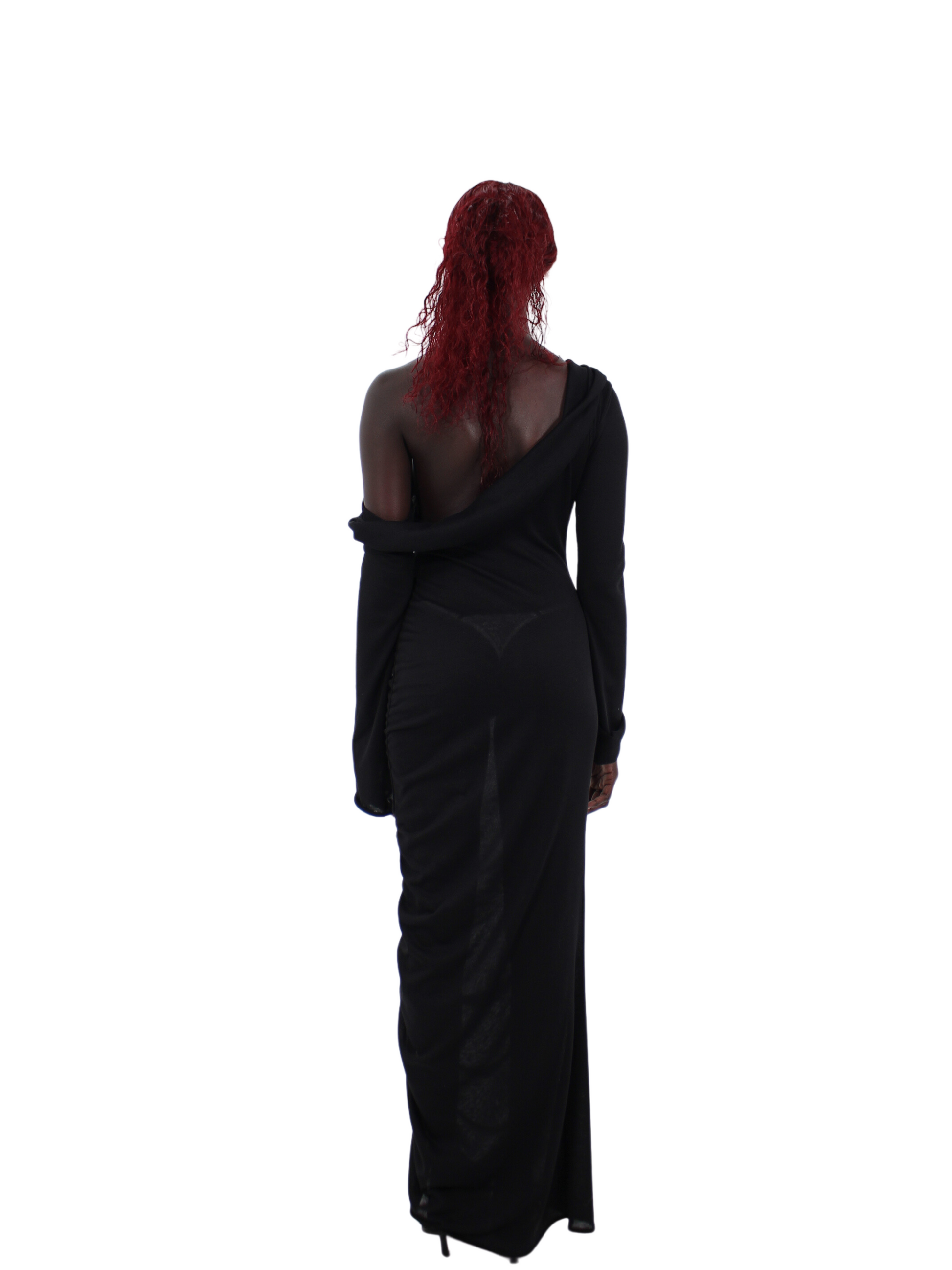 black knitted off the shoulder dress Black Off The Shoulder Rib Knit Dress